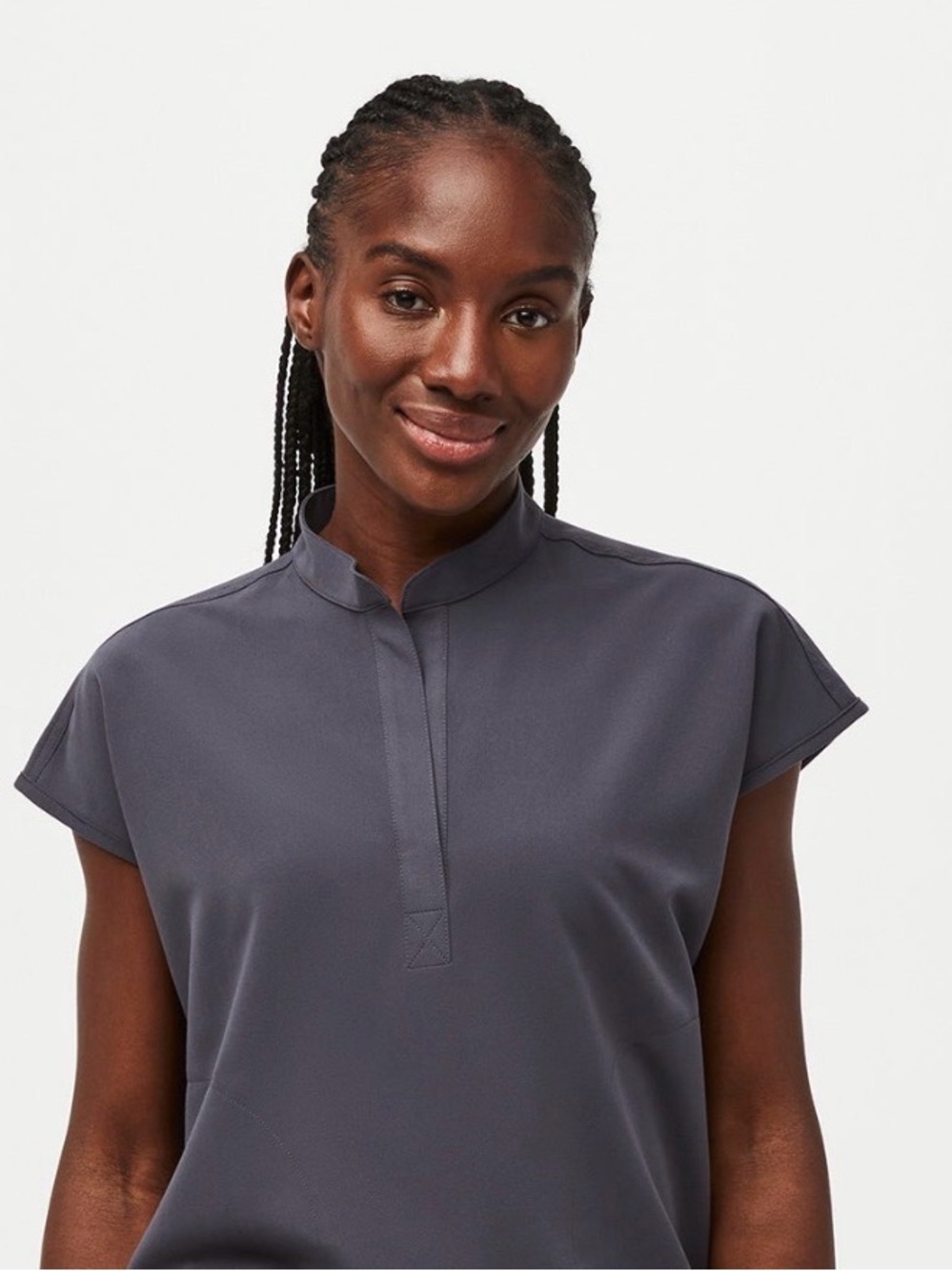Figs Rafaela Scrub Top Size XXS in Charcoal